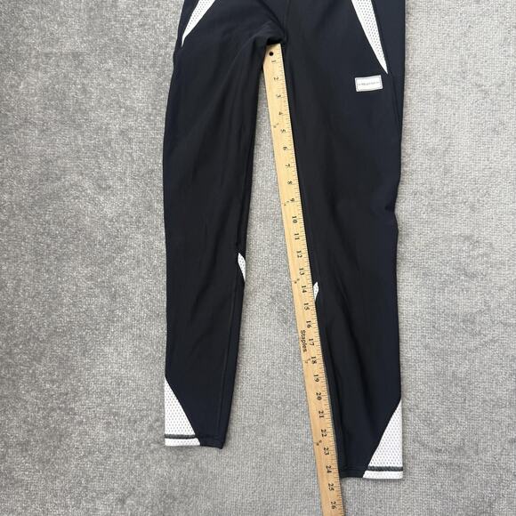 Peloton Leggings Womens Small Black White Cycling Yoga Pants Athletic Mesh - Picture 8 of 11